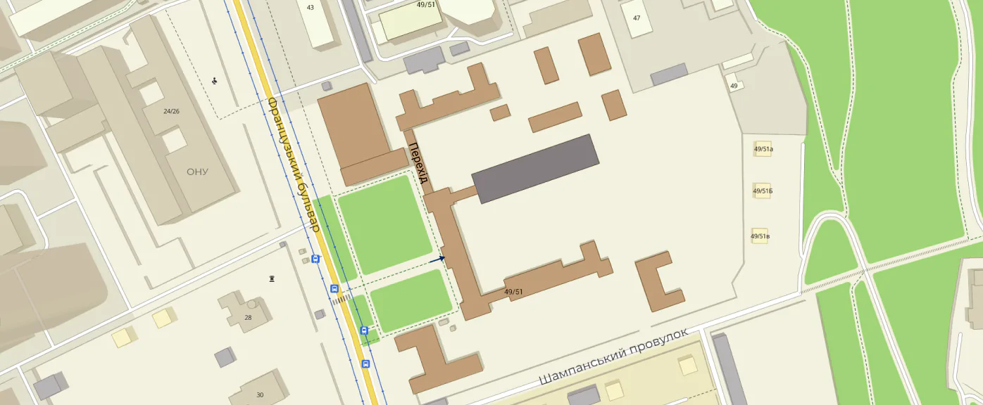 Повна карта території клініки